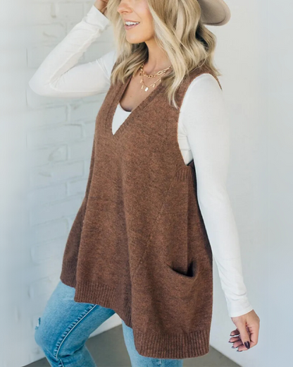 Weiche Strickweste Damen - IdealeKleiden