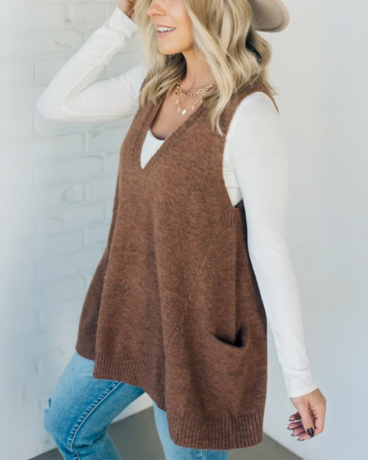 Weiche Strickweste Damen - IdealeKleiden