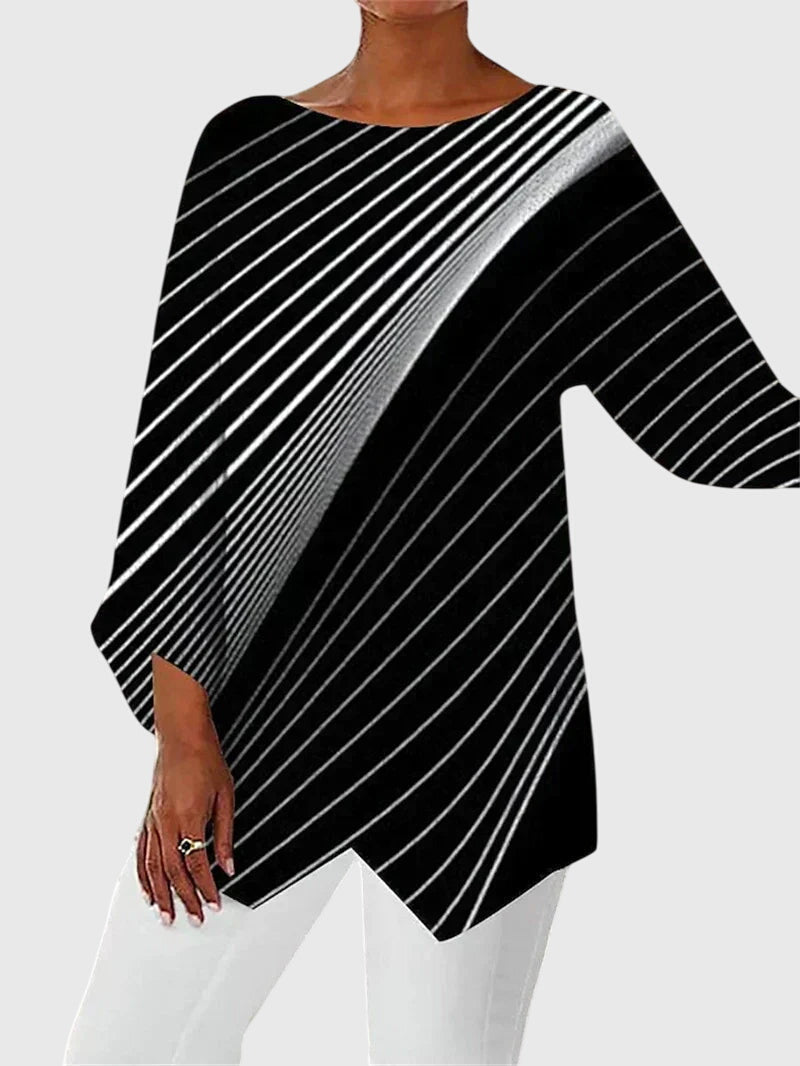 Damen Langarmtop Schmetterling Motiv
