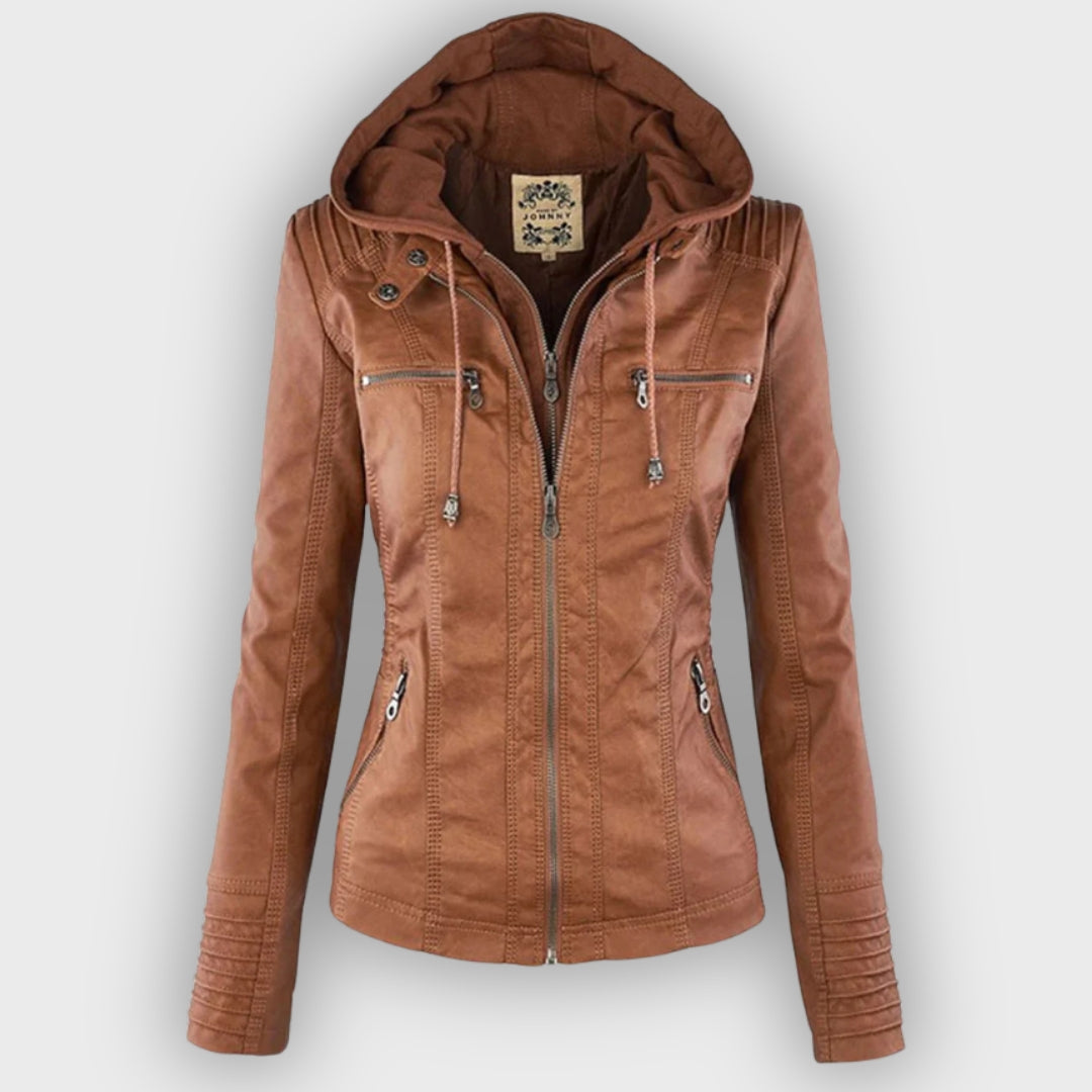 Wetterfeste Regenjacke mit Kapuze
