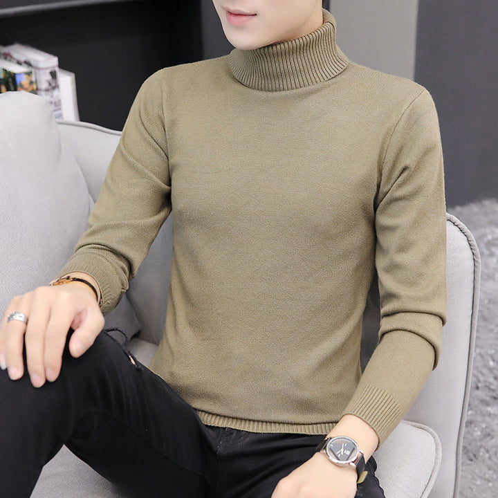 Herren Pullover Hochgeschlossen Elegant Strick