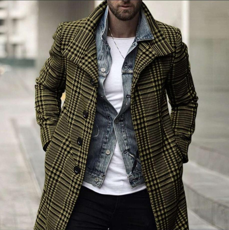 Herren Mantel Elegant Moderner Schnitt
