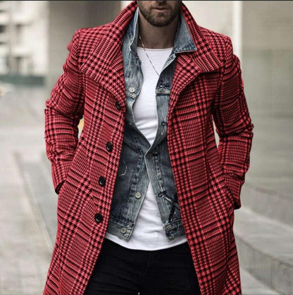 Herren Mantel Elegant Moderner Schnitt