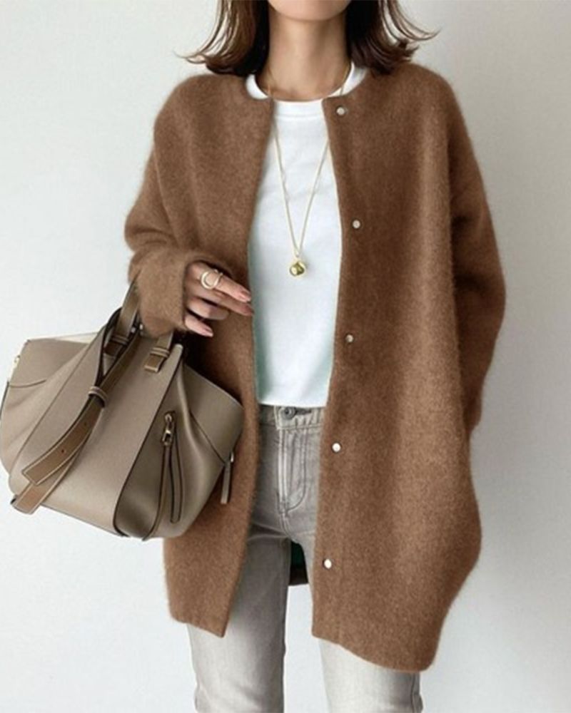 Damenschal Cardigan Weich Wollig