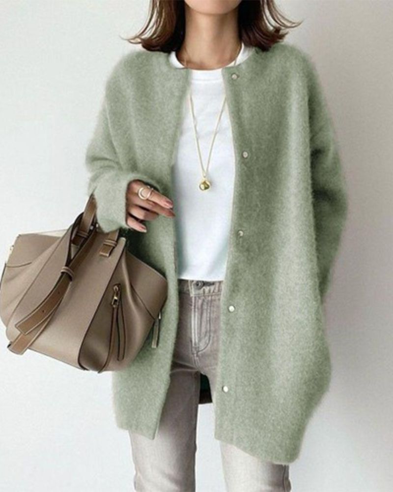 Damenschal Cardigan Weich Wollig