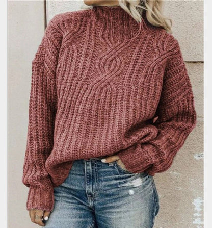 Übergröße Rollkragenpullover Damen Oversized