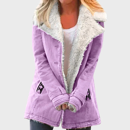 Winter Parka Mantel Faux Lammfell Gefüttert