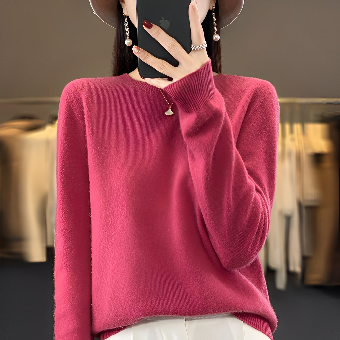 Stilvoller Damen Kaschmir Pullover Eleganz