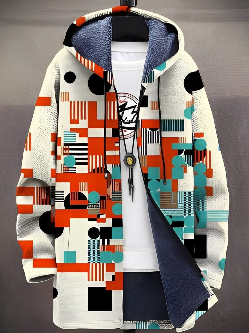 Stilvolle Jacke mit Kapuze für Männer Modern Bedruckt