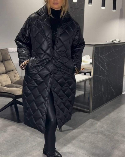 Bequemer Baumwoll Mantel Mittellang Relaxed Fit