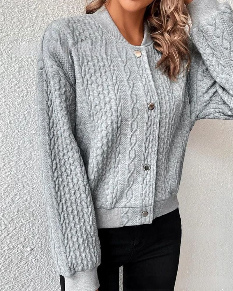 Modischer Cardigan Damen Knöpfe - IdealeKleiden