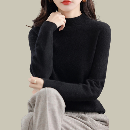 Damen Merinowolle Pullover Warm Winter
