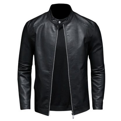 Stilvolle Lederjacke Herren Biker Style