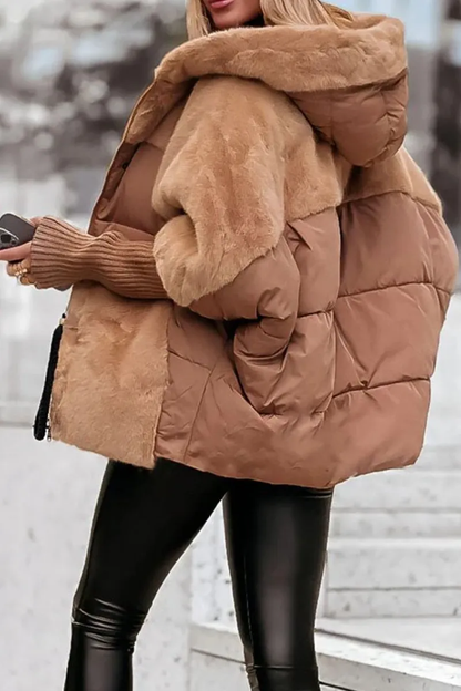 Stylische Kapuzenjacke Damen Gefüttert Komfort - IdealeKleiden