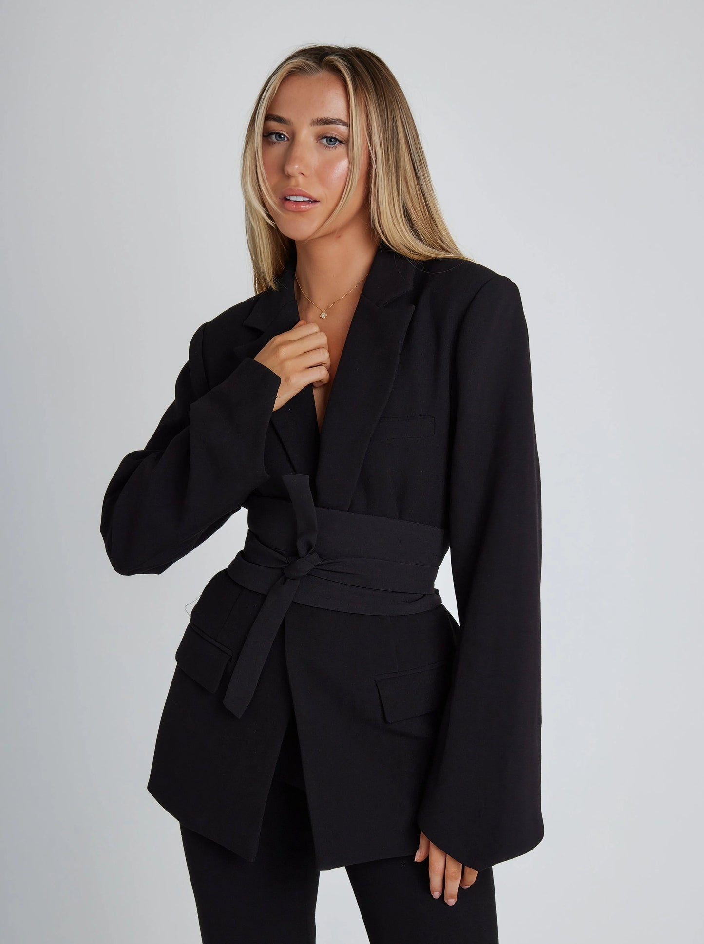 Frauen Blazer Tailliert Elegant Strukturiert