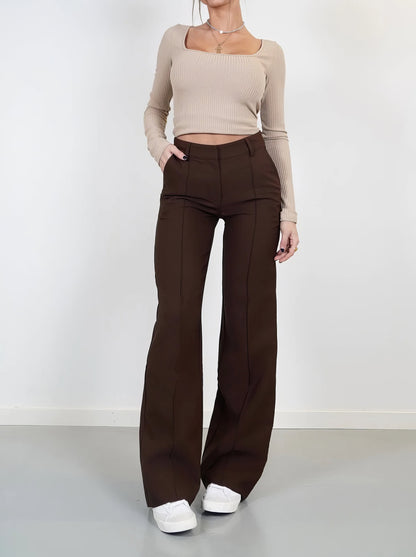 Elegante Damenhose Gerade Passform