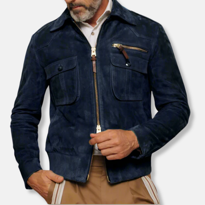 Maßgeschneiderte Lederjacke Elegant Kragen Design