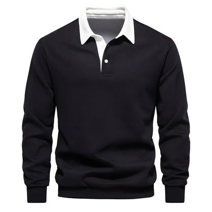 Herren Poloshirt Freizeit Langarm Leicht