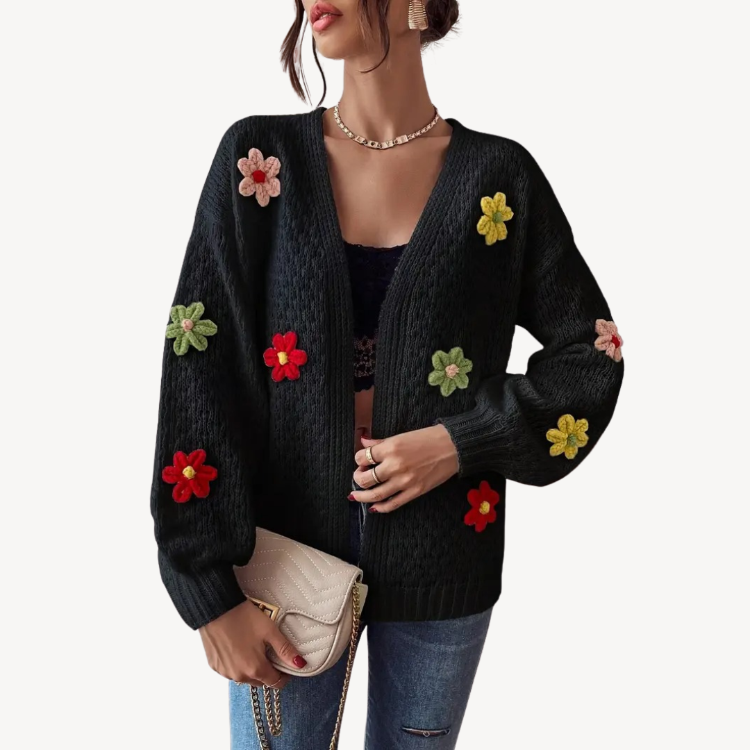 Eleganter Blumen Cardigan für Frauen