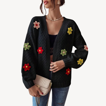 Eleganter Blumen Cardigan für Frauen