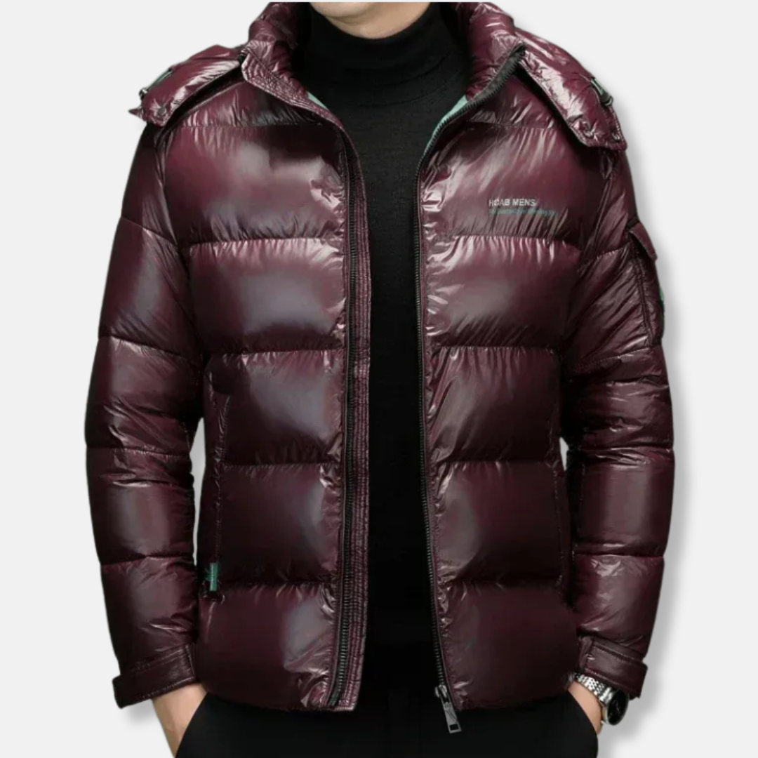 Winterjacke Damen Gepolstert Kapuze Stehkragen