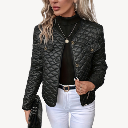 Damen Steppjacke Warm Elegant