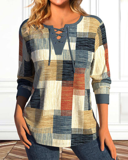Stilvolles Kleid mit Geometrischem Muster