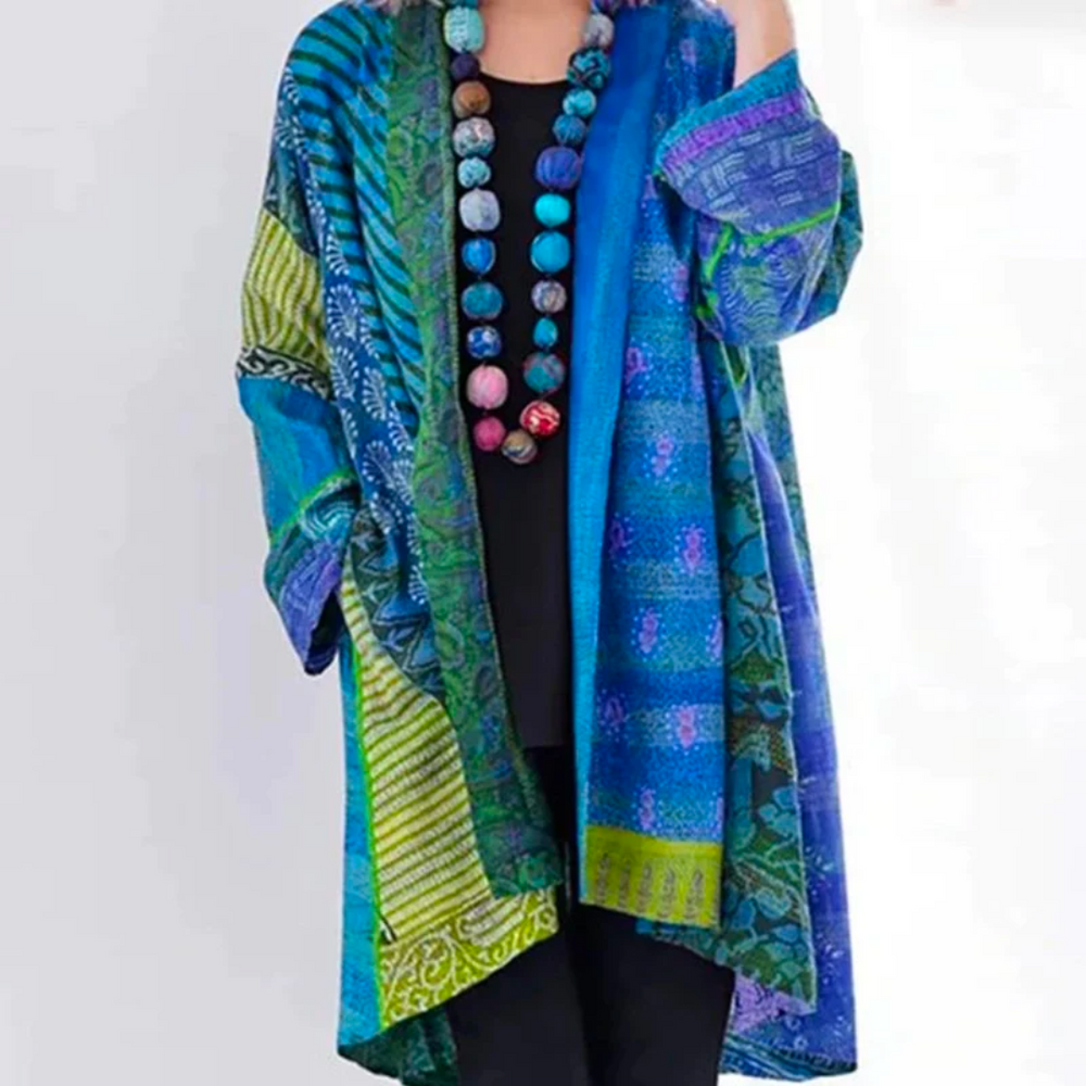Herbstjacke Bunt Muster Damenjacke Maravilla - IdealeKleiden