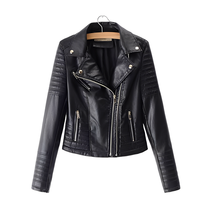 Chic Ledermäntel Frauen Slim Fit Design
