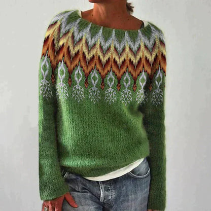 Bequemer Strickpullover Komfortabel Frauen