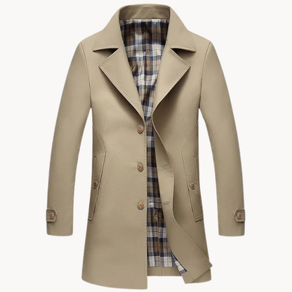 Herren Trenchcoat Robust Wasserdicht Modern Design