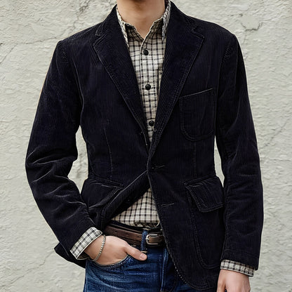 Herren Wolljacke Bequem Mit Taschen