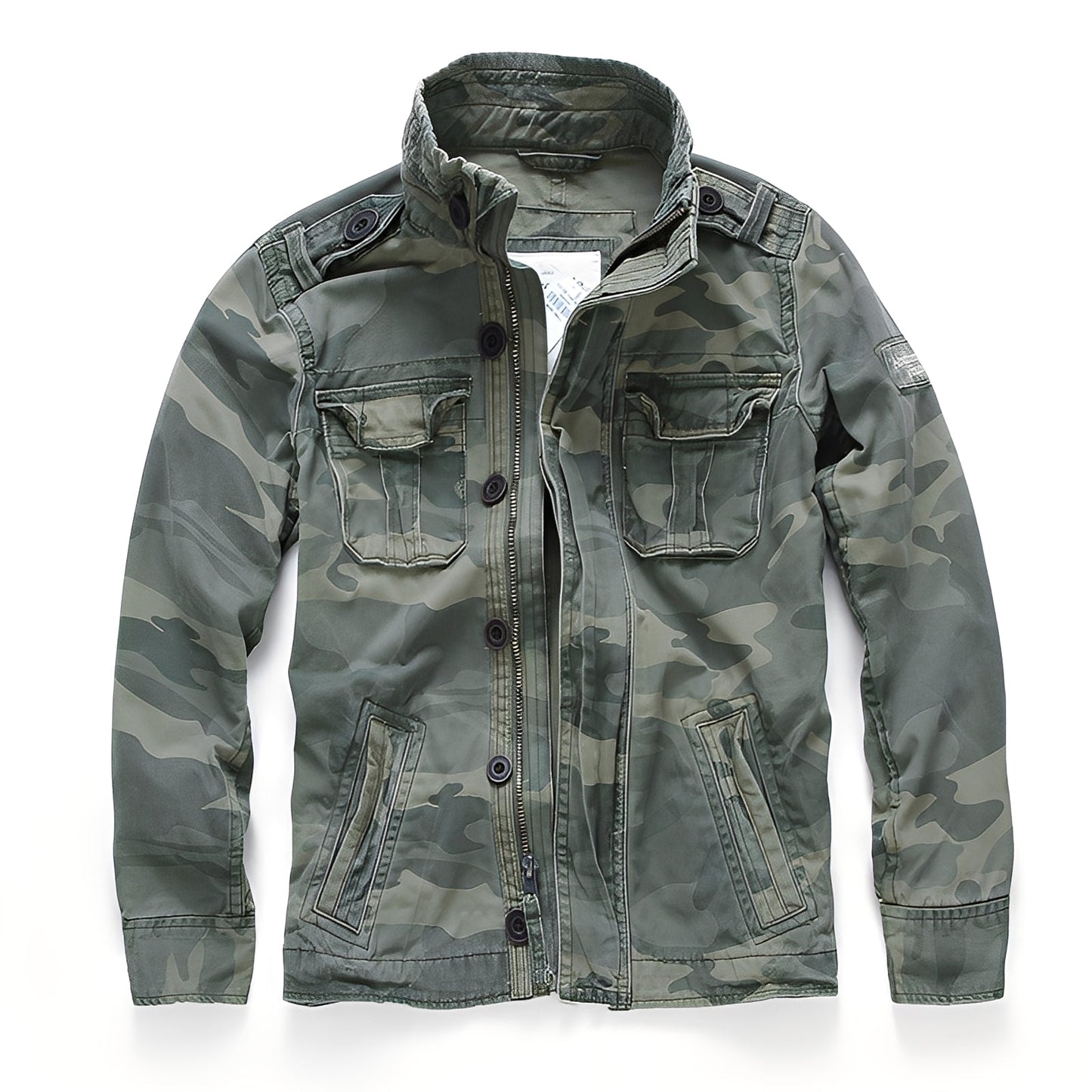 Herren Denimjacke Klassisch Mit Taschen