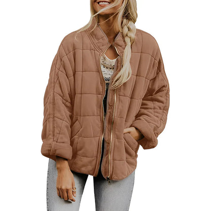Damen Steppjacke Mit Taschen Warm