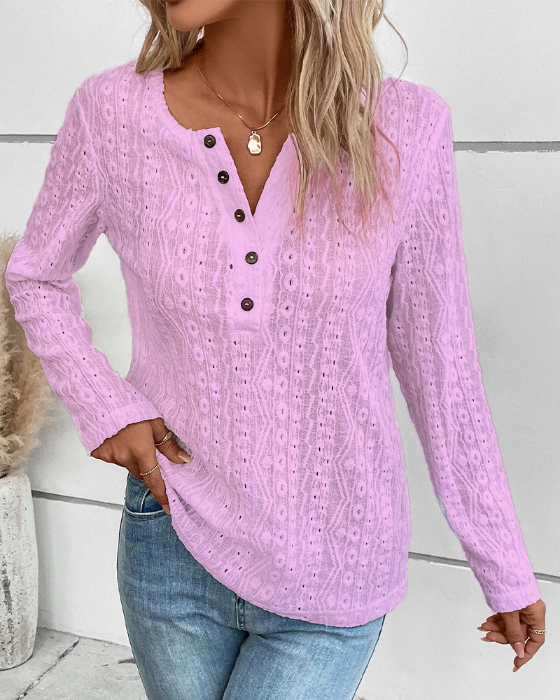 Trendy Oberteil Cut-Out-Design