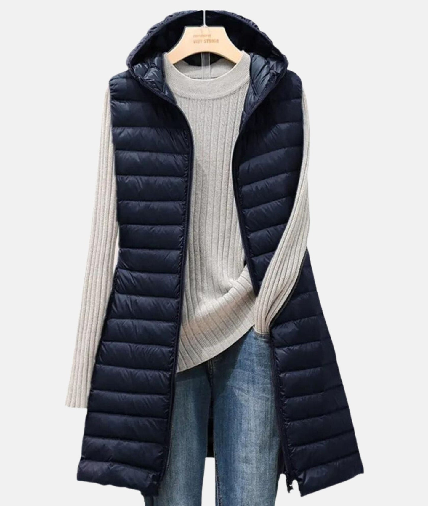 Wintermantel Ohne Ärmel Modern Elegantes Design - IdealeKleiden