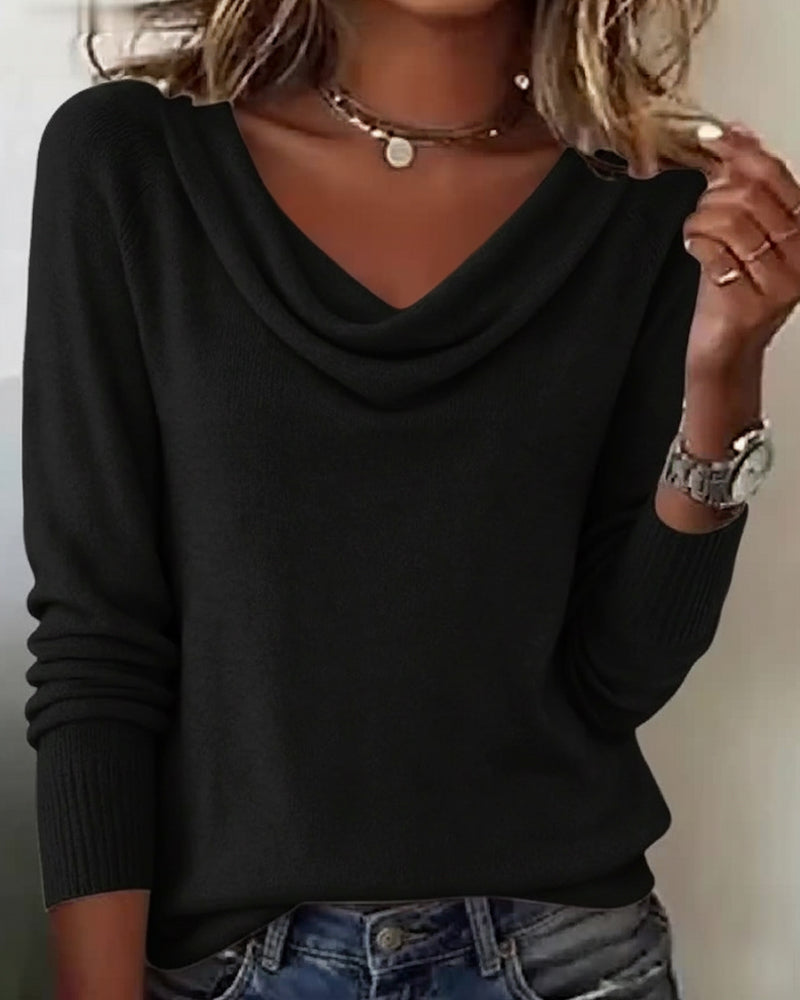 Weicher Pullover Langarm Plüsch Detail