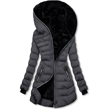 Stylische Damen Winterjacke mit Kapuze