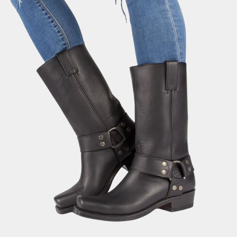 Stylische Cowboystiefel Weinlese Look