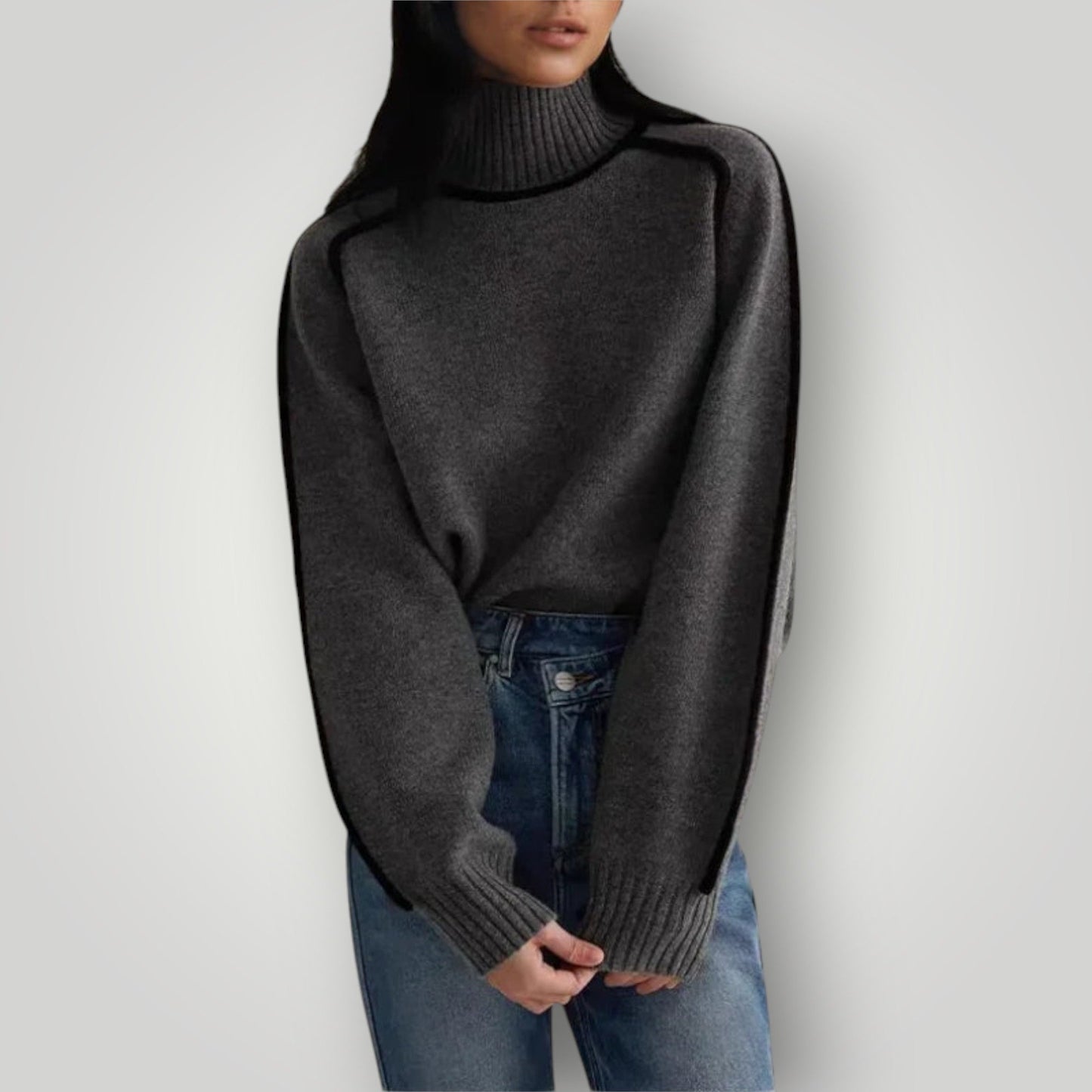 Damen Rollkragenpullover Warm Weich Winter