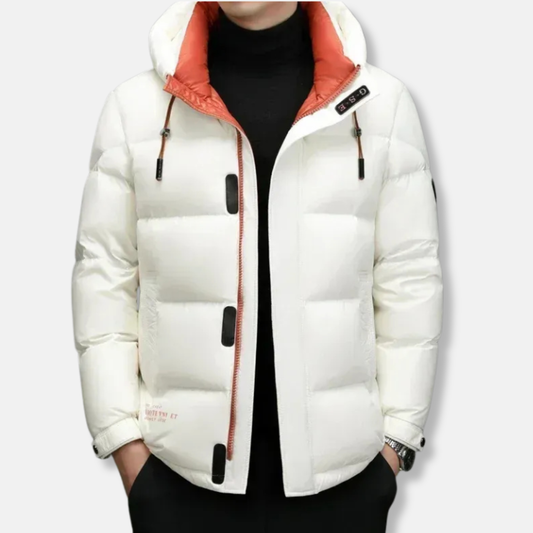 Warme Daunenjacke Classic Passform Wasserdicht - IdealeKleiden