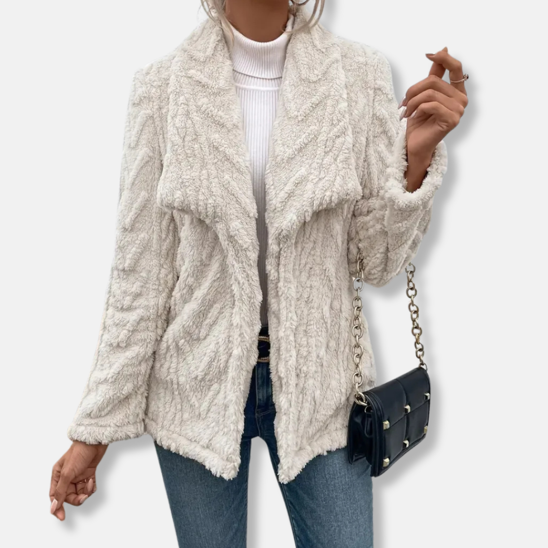 Kuschelkleid Fleece Lockere Passform Offen Vorne