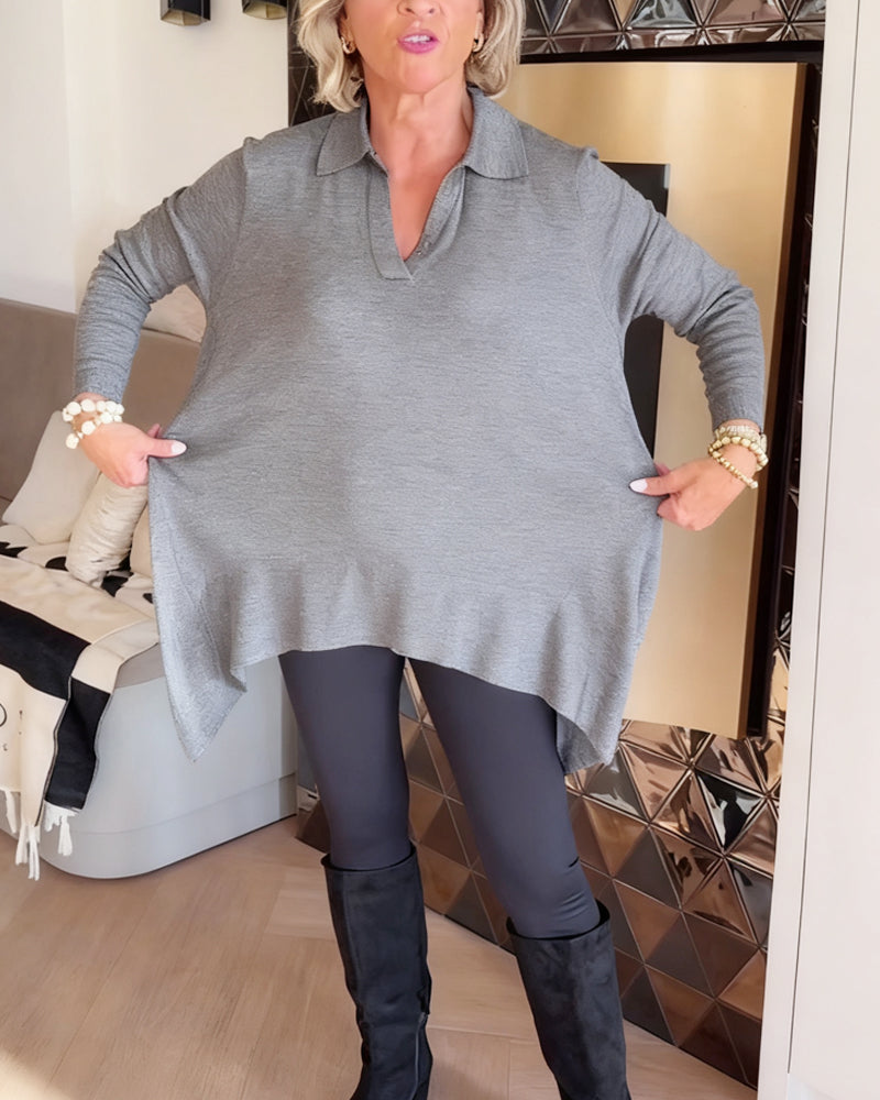 Elegante Bluse Langarm Oberteil