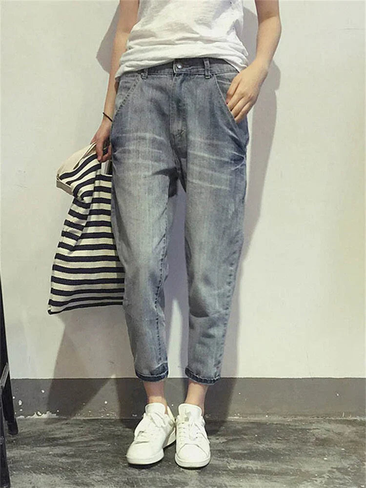Damen Jeans Used Look Relaxed Fit - IdealeKleiden