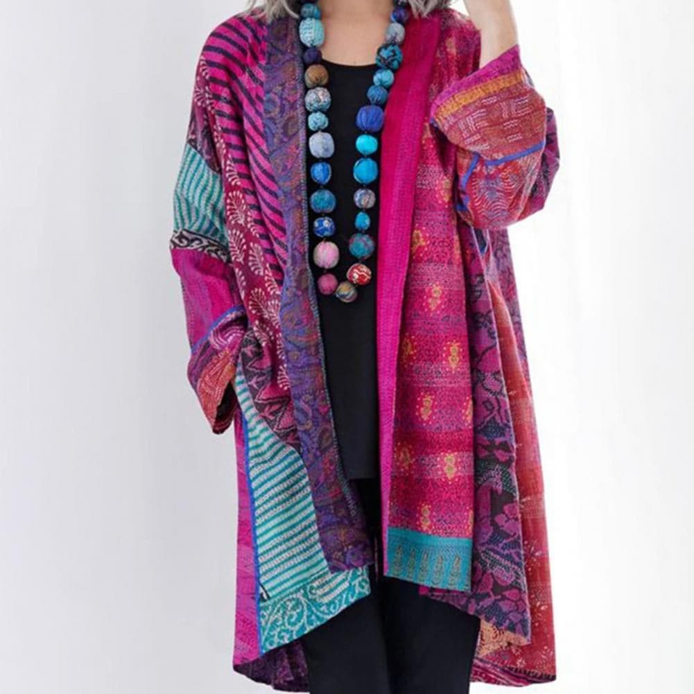 Boho Kimonojacke Leicht Patchwork Design