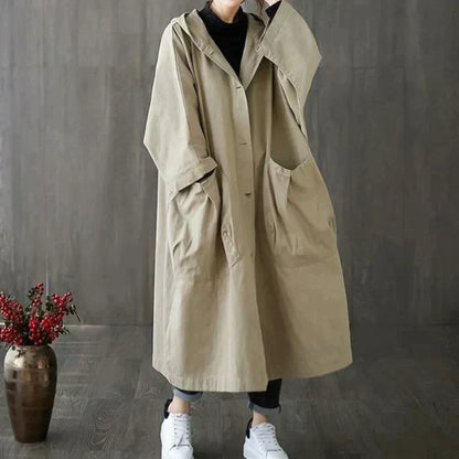 Lela - Übergrößer Trenchcoat Elegant - IdealeKleiden