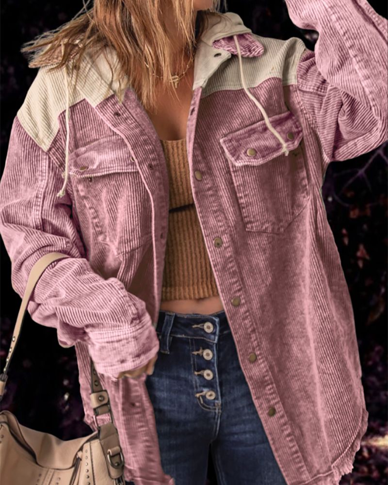 Modische Cordjacke Damen Stylisch