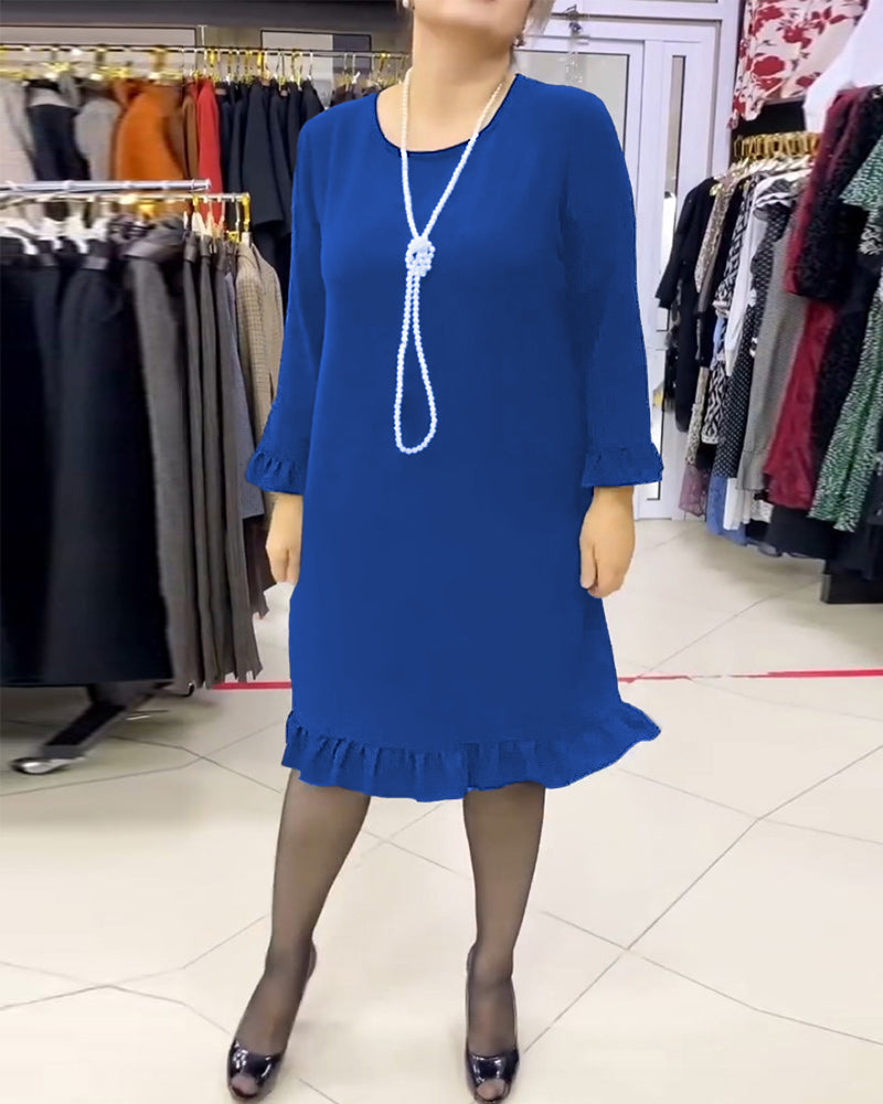 Patchwork Sommerkleid mit Rüschen