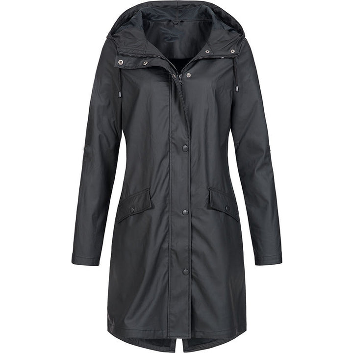 Wasserdichte Damen Regenjacke mit Kapuze