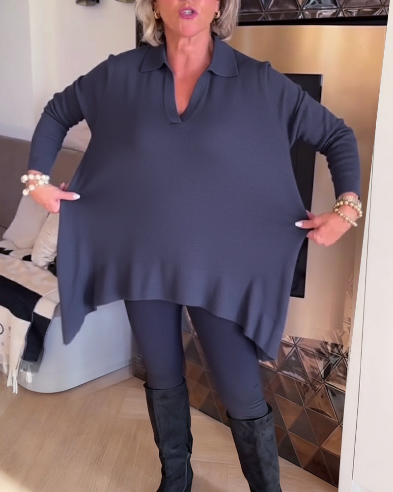 Elegante Bluse Langarm Oberteil